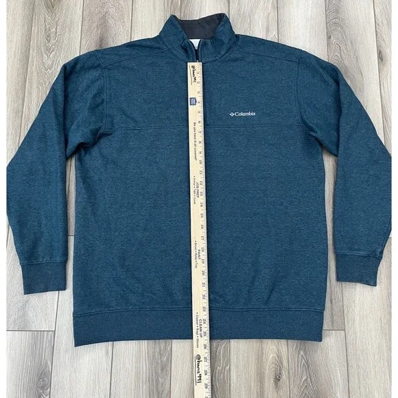 Columbia Men's Night Wave Heather Sweatshirt Hart Mountain Half Zip L/S Sz L - Picture 8 of 9